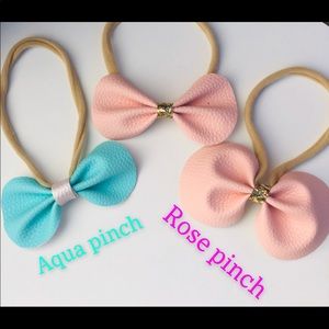 Accessories - Faux leather bows. Accessories - Faux leather bows.